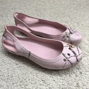 Crocs Shoes Womens Size 9 Pink Realtree Camo Ballet Flats Slingback Comfort
